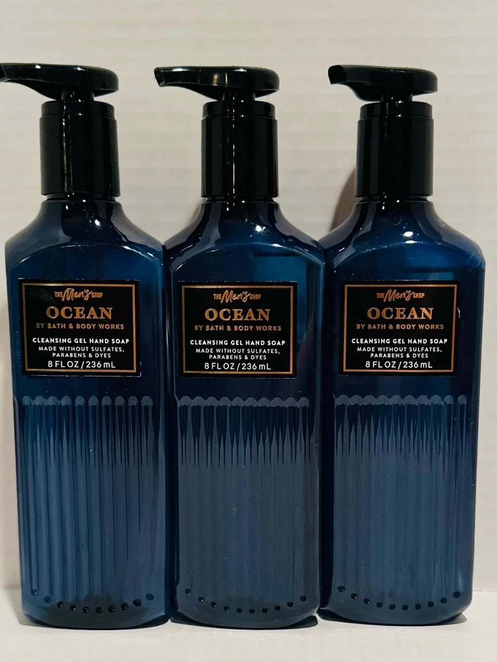 Bath & Body NEW (3) Men’s Ocean Cleansing Gel Hand Soaps